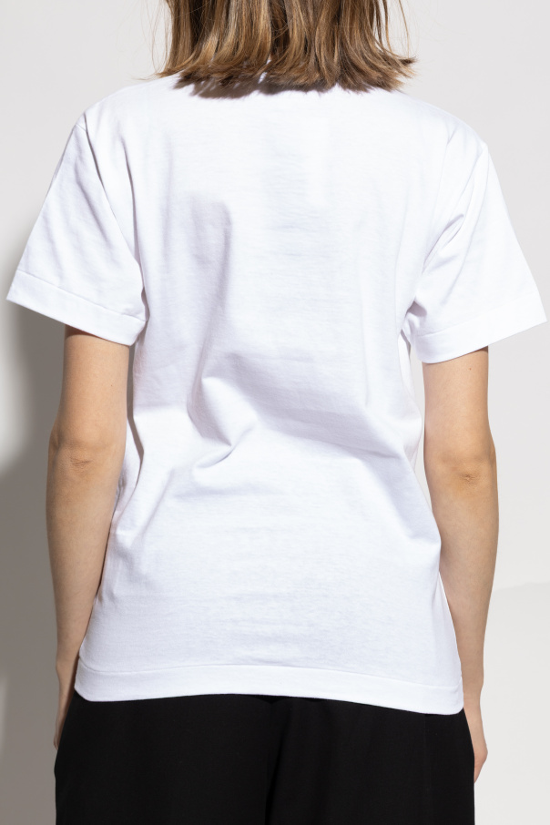 人気商品【PLAY COMME des GARCONS】T-SHIRT LOGO STUD S/S AX-T803-051 T-SHIRT LOGO STUD S/S(M WHITE): PLAY COMME des